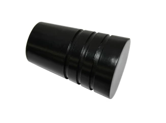 Koncovka na garnižu kov, zrezaný kužeľ, čierna (set 2 ks)