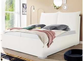 Posteľ Menton 180x200 cm, smotanovo biela látka