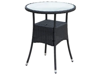 Okrúhly záhradný stolík Alford, 60 cm, čierny