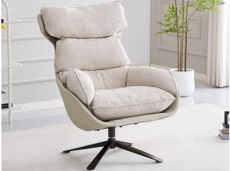 Otočné kreslo Pavia, svetlo béžová tkanina