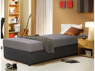 Posteľ Ormea 88x202 cm, antracitová/šedá látka