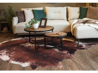 Imitácia kravskej kože hnedá - škvrny, 120x150 cm