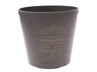 Obal na kvetináč Mercis, hnedý ekoplast