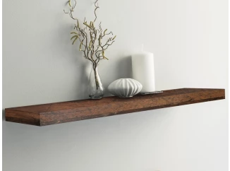 Polica na stenu Shelvy 80 cm, vintage optika dřeva