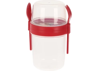 Šalátový kelímok s príborom 1,1 l