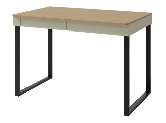 Písací stôl so zásuvkami Luca, eukalyptovo zelená/baltský dub