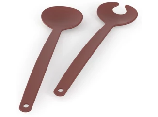 Šalátový príbor Onda, tehlový