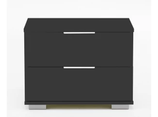 Nočný stolík Easy Plus, 2 zásuvky, grafit