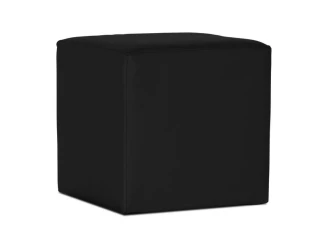 Taburetka Cuby, čierna ekokoža