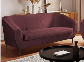 Trojmiestna pohovka Olivio, vínová zamatová látka