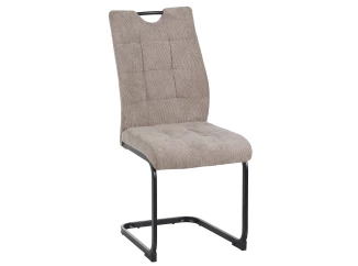 Jedálenská stolička Bruggy, béžová látka/látka v optike kože