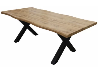 Jedálenský stôl v zaoblenom tvare Mikkel 180x90 cm, divoký dub