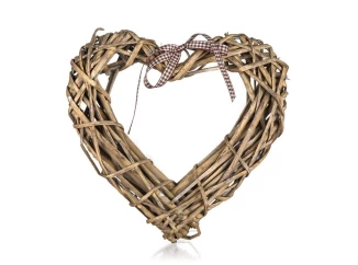 Dekorácia Ratanové srdce, 20x20 cm