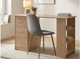 Písací stôl so šuplíkmi Lusso, dub sonoma