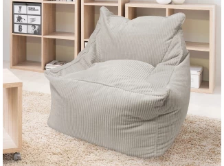 Sedací vak Norvik, krémová štruktúrovaná látka