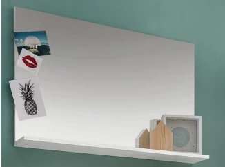 Nástenné zrkadlo s policou Amanda 451, biele