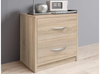Nočný stolík s 2 zásuvkami Pepe, dub sonoma