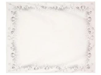 Ubrus Vianočné gule 130x220 cm, biely