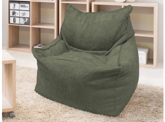 Sedací vak Norvik, olivovo zelená štruktúrovaná tkanina