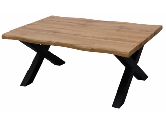 Konferenčný stolík v zaoblenom tvare Mikkel, divoký dub