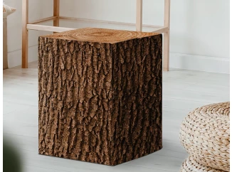 Taburet Benny, motív dreveného pňa