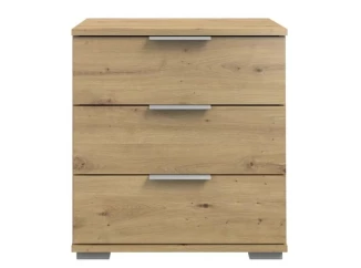 Nočný stolík Easy Plus, 3 zásuvky, dub artisan