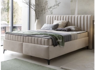 Posteľ Joy 180x200 cm, svetlo béžová látka