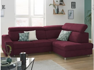 Rohová sedacia súprava Brico, fialová lila látka, pravý roh