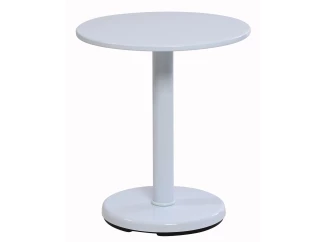 Okrúhly odkladací stolík Henrik, 42 cm, lesklý biely