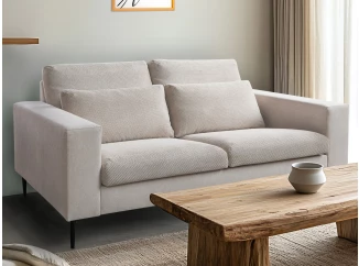 Dvojmiestna pohovka Romeo, béžová štruktúrovaná látka