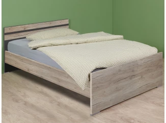 Posteľ Cariba 140x200 cm, dub san remo/grafit