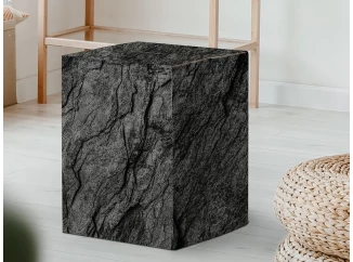 Taburet Benny, motiv šedý mramor