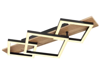 Stropné LED osvetlenie Beatrix 61 cm, kov/drevo