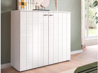 Skrinka 2-dverová Monty, 92 cm, biela lesk