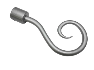 Koncovka garniže Kringel, strieborná, kov (set 2 ks)