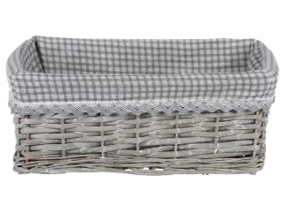 Prútený košík Joy, šedý veľký