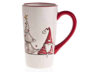 Vianočný hrnček Škriatok a sob pri stromčku, 550 ml