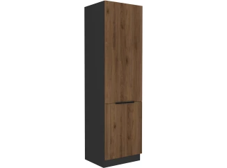 Vysoká kuchynská skriňa Monza, 60 cm, orech/čierna