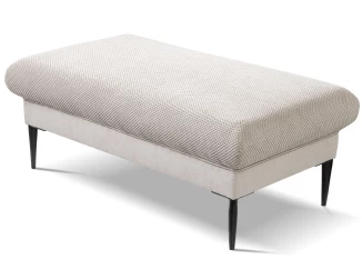 Obdĺžny taburet Romeo, béžová štruktúrovaná látka