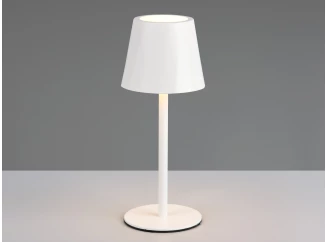 Nabíjacia LED stolná lampička Diaz, biela