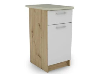 Dolná kuchynská skrinka Irma SSD40.82, dub artisan/biela