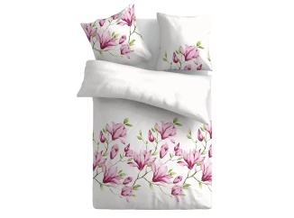 Obliečky Emerald 200x200 cm, biele s ružovými kvetmi