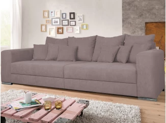 Široká pohovka Rosa, ružová látka