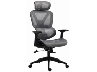 Kancelárske kreslo Lincoln, šedo-čierna látka