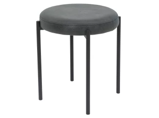 Stolička Sammy, antracitová látka vo vintage optike kože