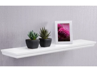 Nástenná polica Landwood, šírka 90 cm, biela