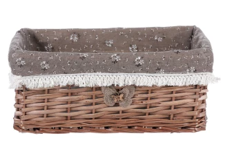 Prútený košík Eman, hnedý stredný