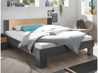 Posteľ Laurie 180x200 cm, grafit/dub