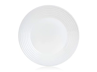 Plytký tanier Harena 25 cm, biele sklo