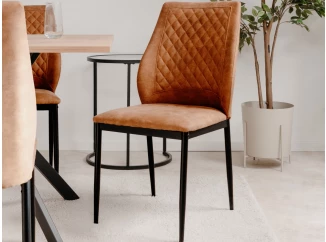 Jedálenská stolička Lille, koňaková vintage optika kože